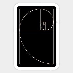 Golden Spiral and Ratio Science Sticker